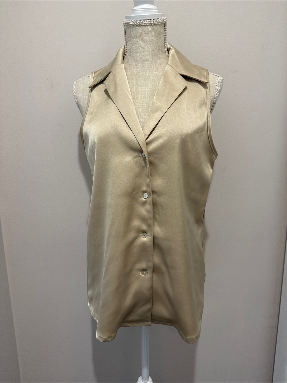 Commense Satin Sleeveless Blouse